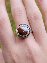 Crazy lace stamped ring