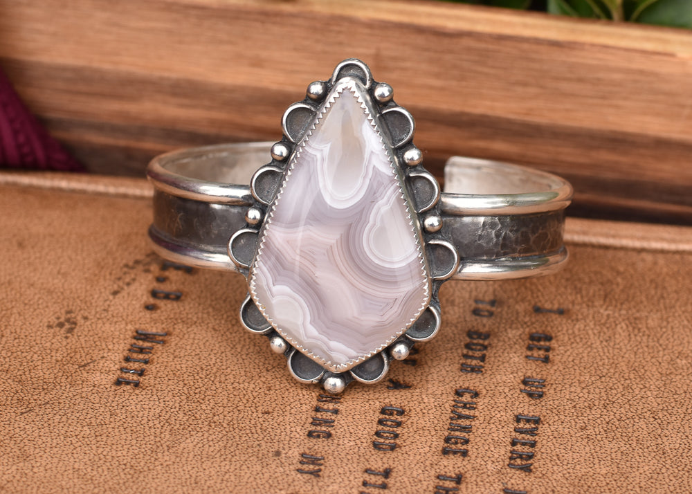 Lavender Agate Statement Cuff
