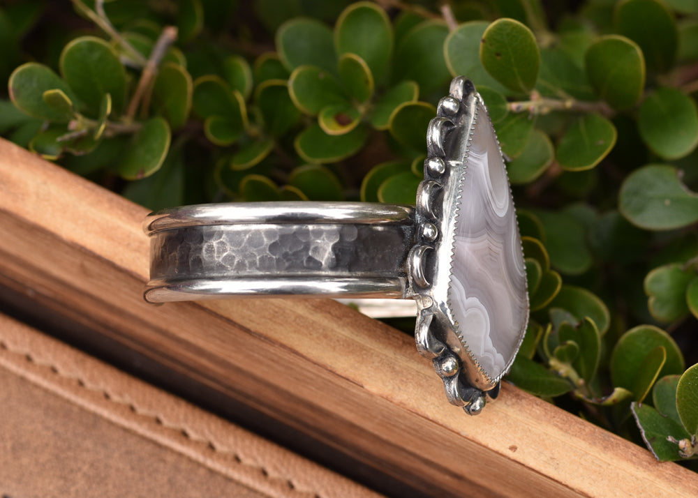 Lavender Agate Statement Cuff