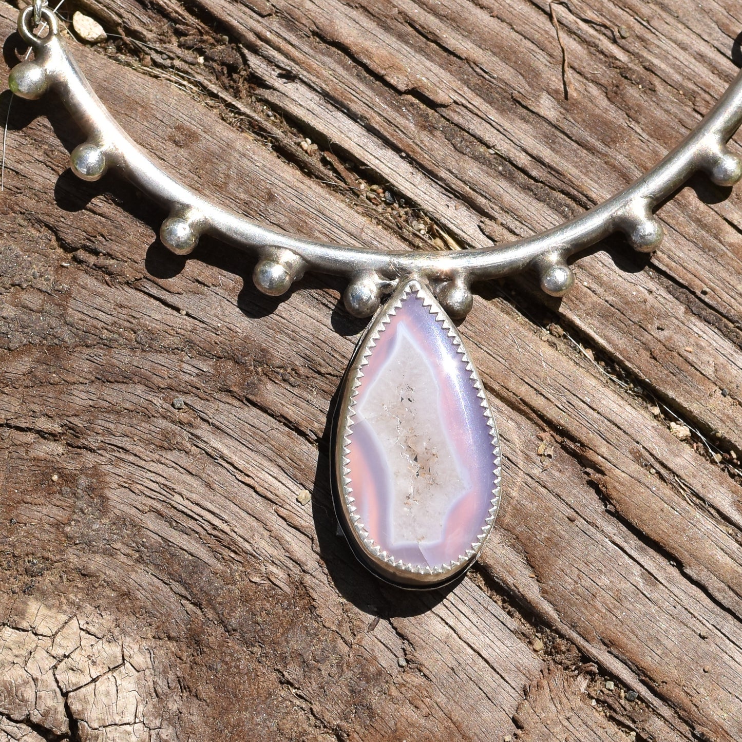 Druzy Holley Blue Necklace