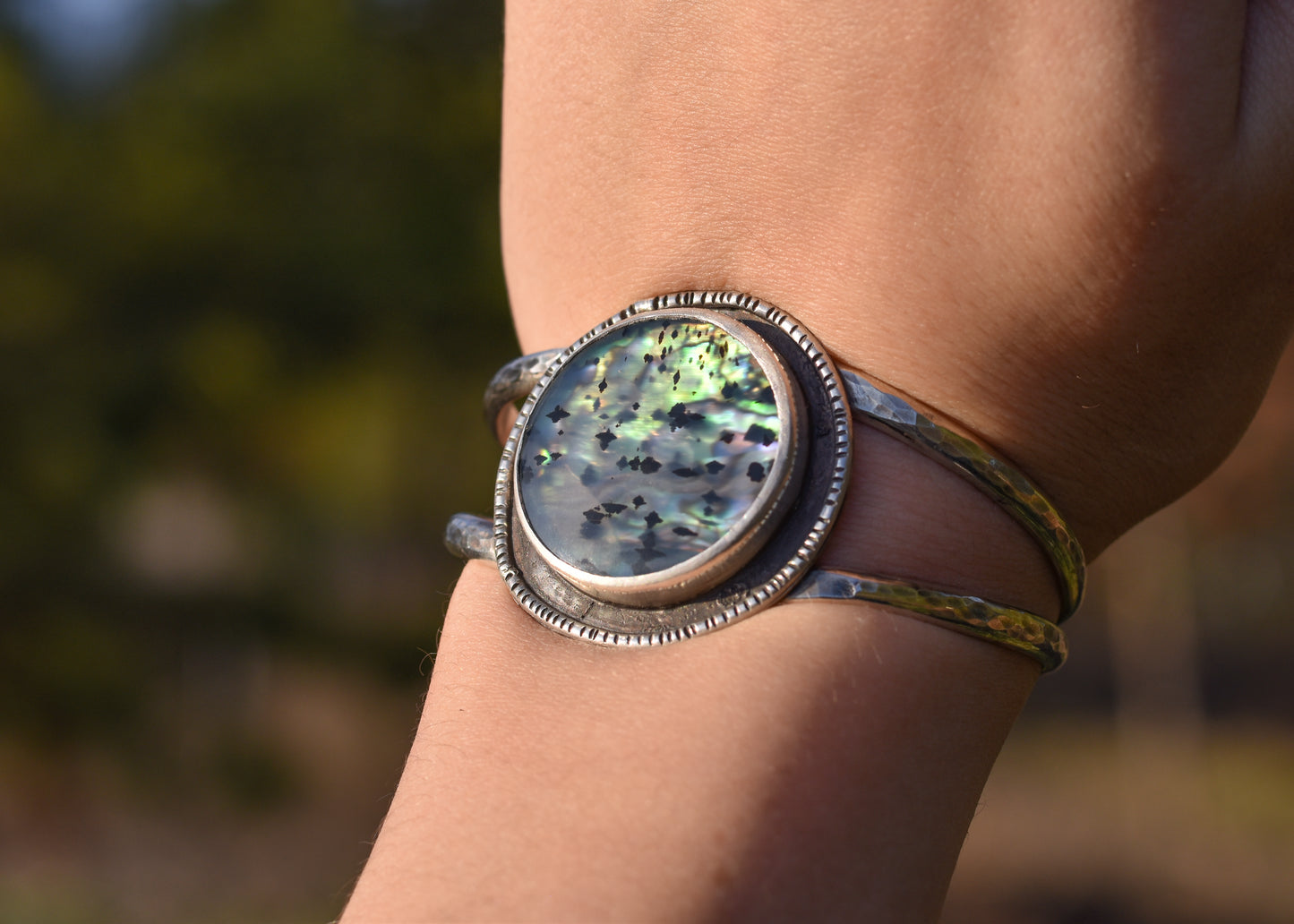 Montana Agate | Abalone Cuff