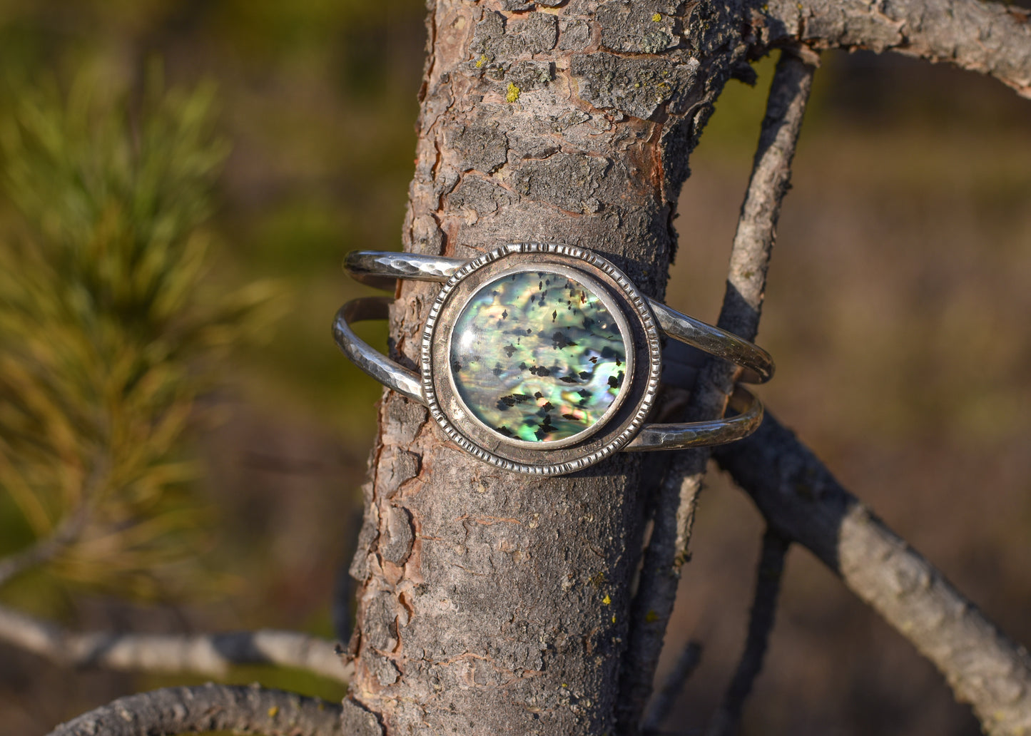 Montana Agate | Abalone Cuff