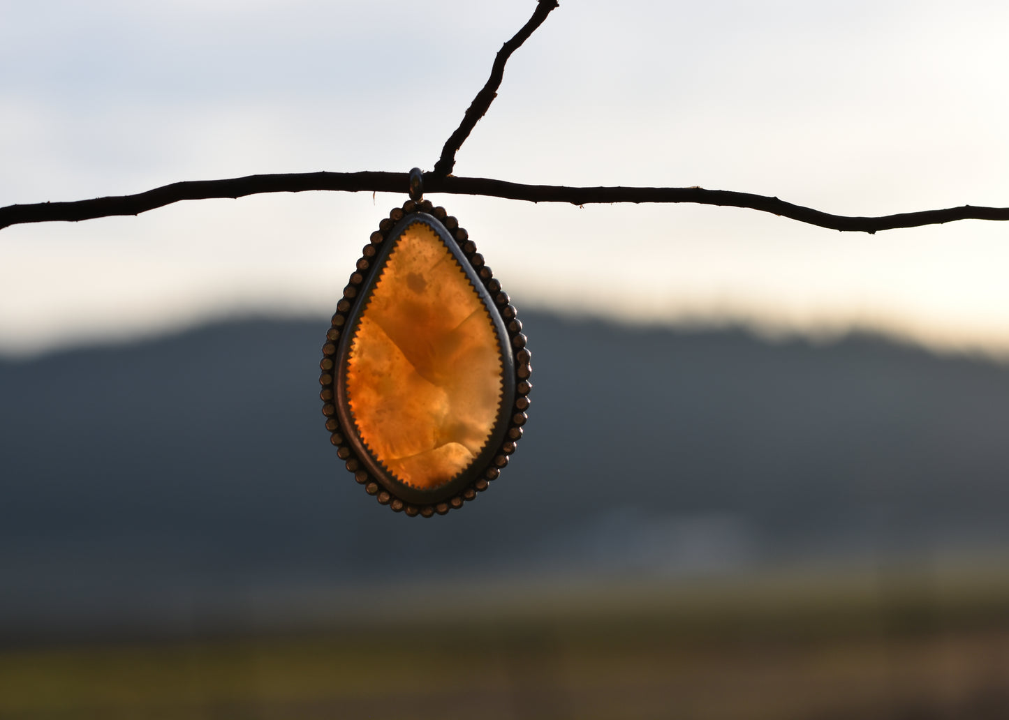 Oregon agate pendant