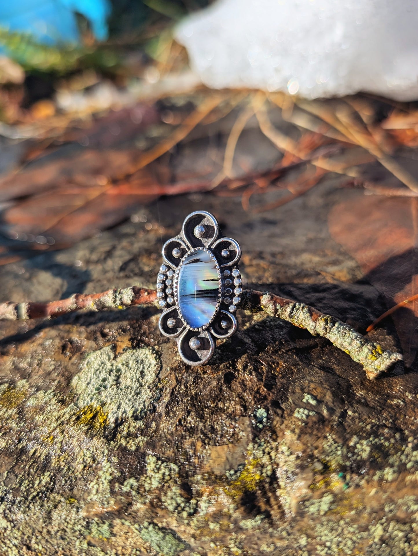 Montana/Abalone Boho Ring