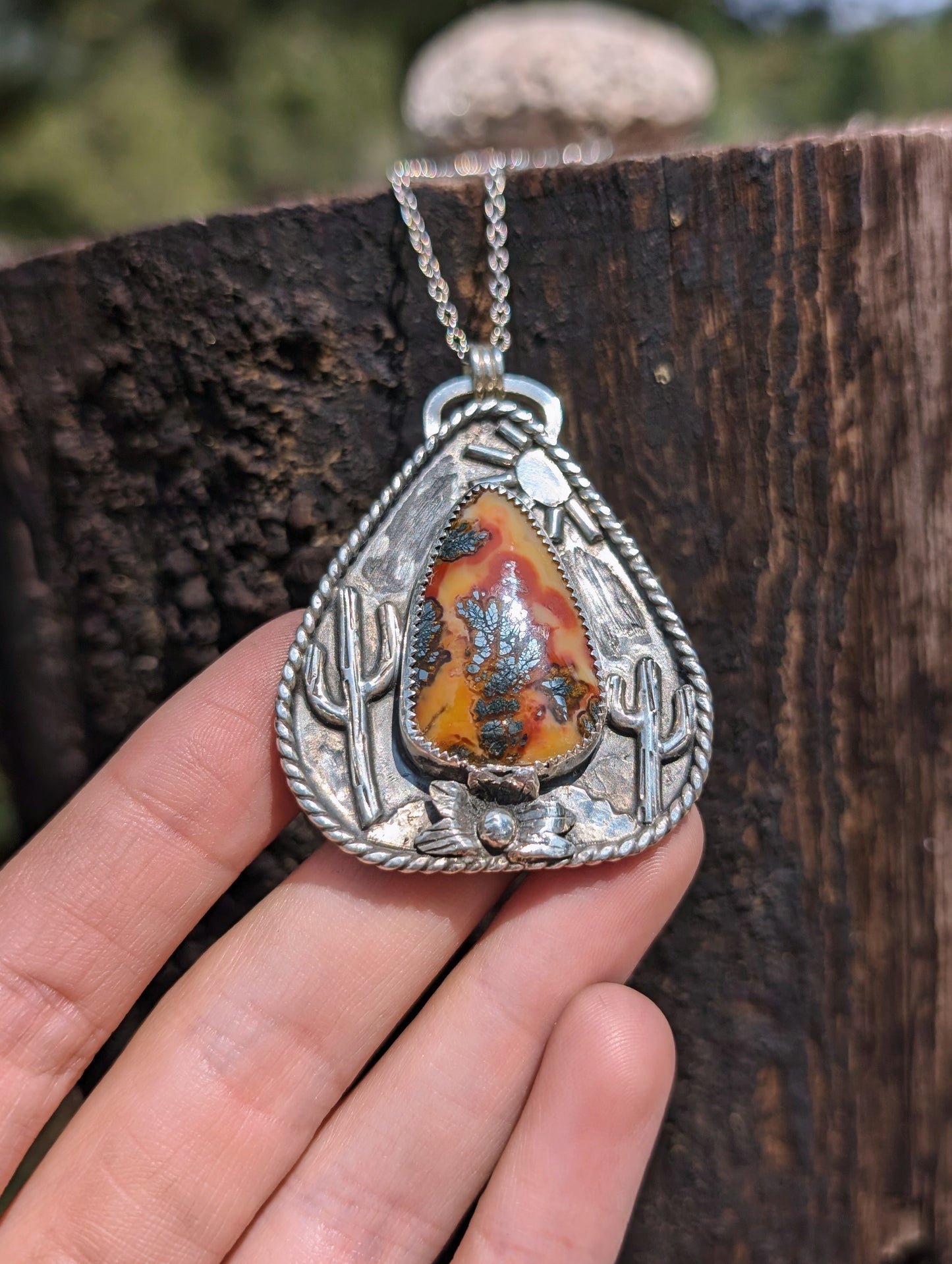 Marcasite Desert Pendant