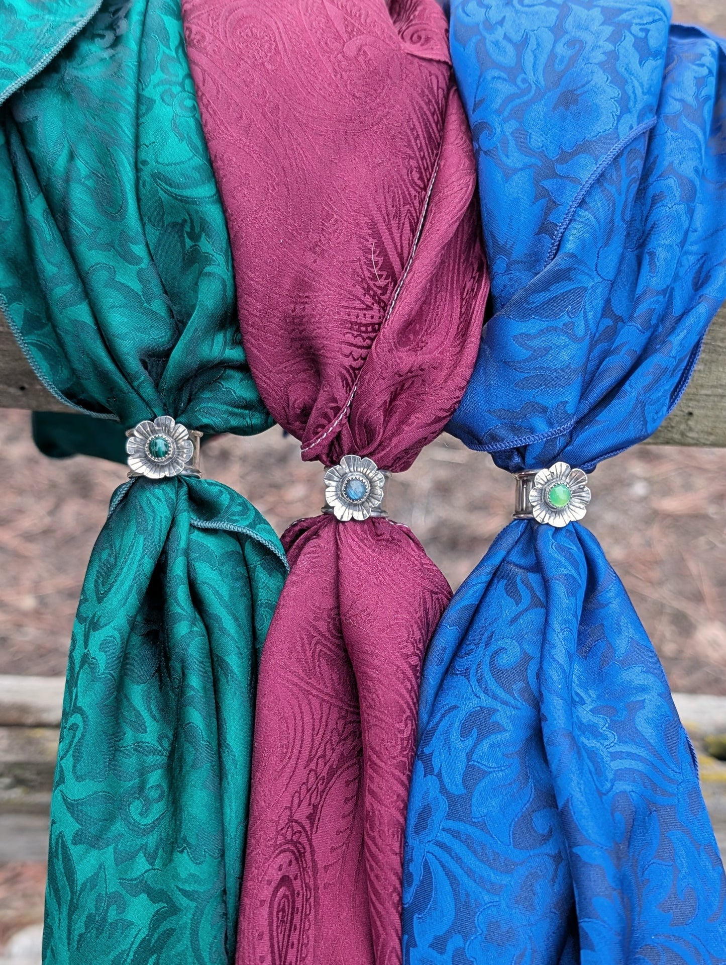 Flower Scarf Slide #3 Chrysoprase