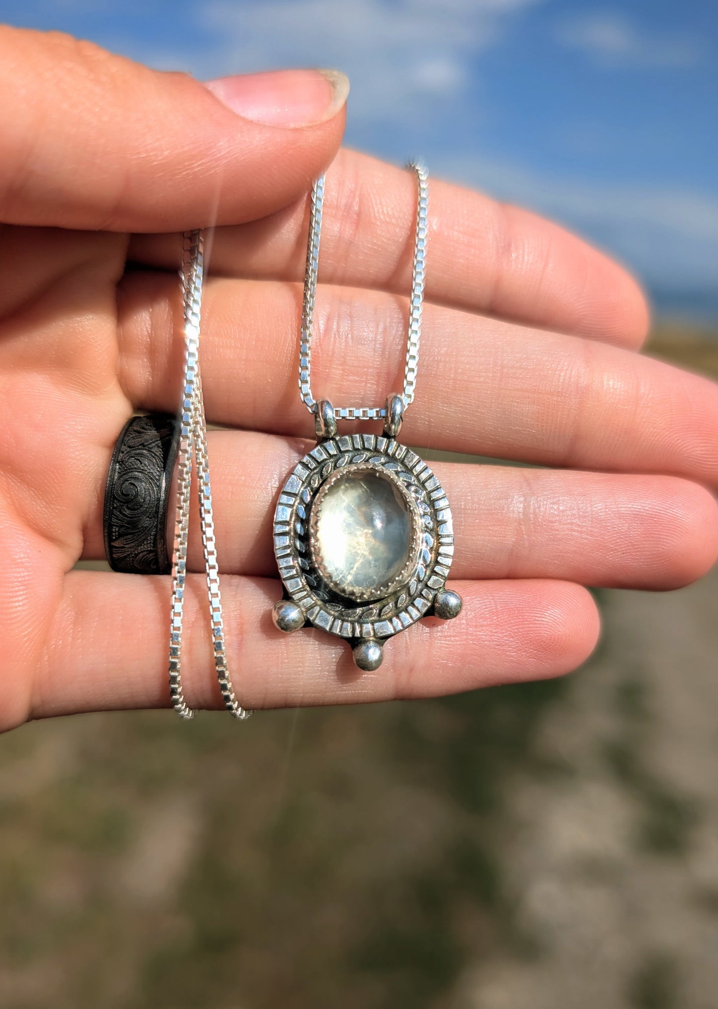 Sunstone Sweater Necklace