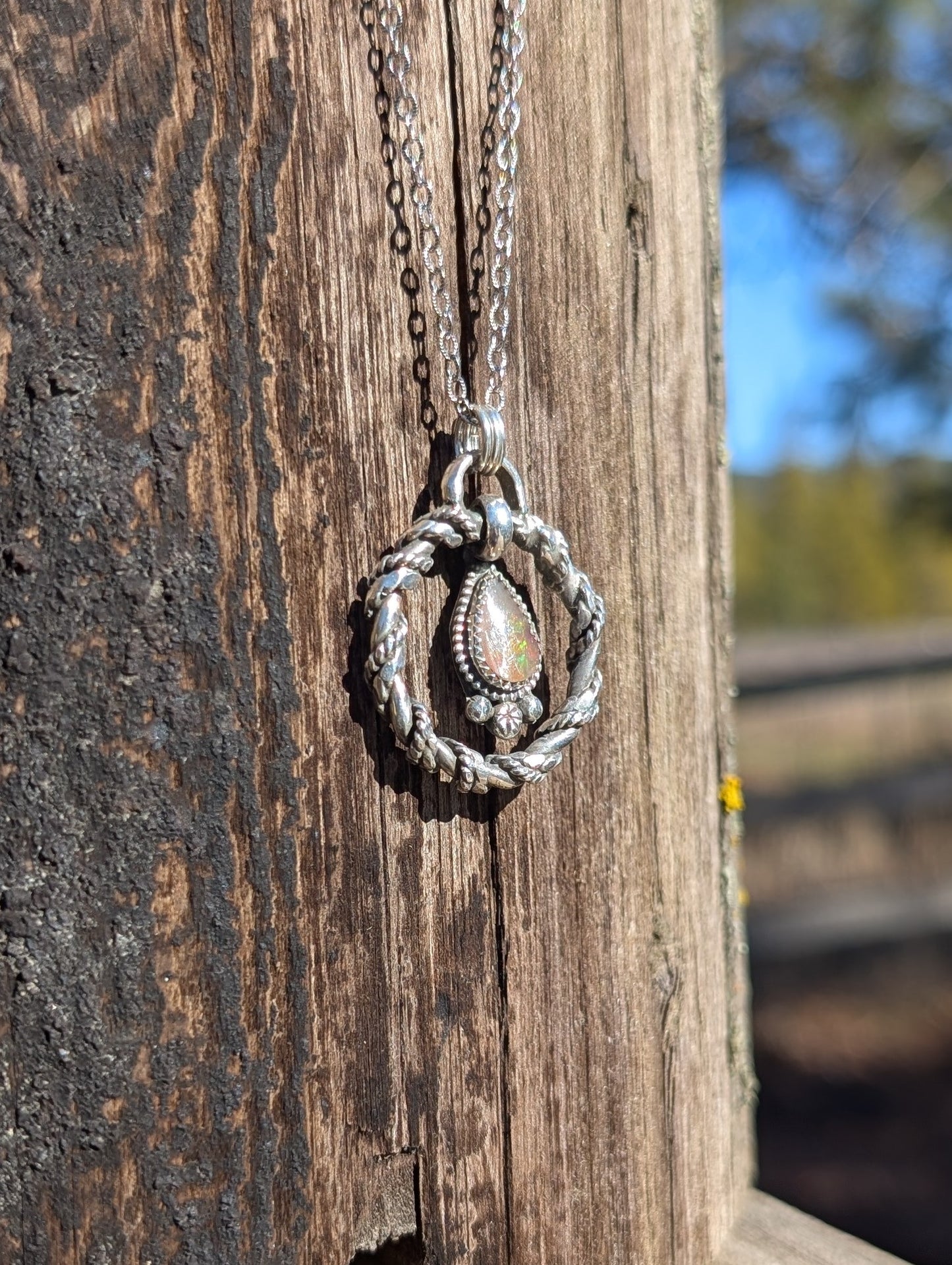 Opal Circle Pendant
