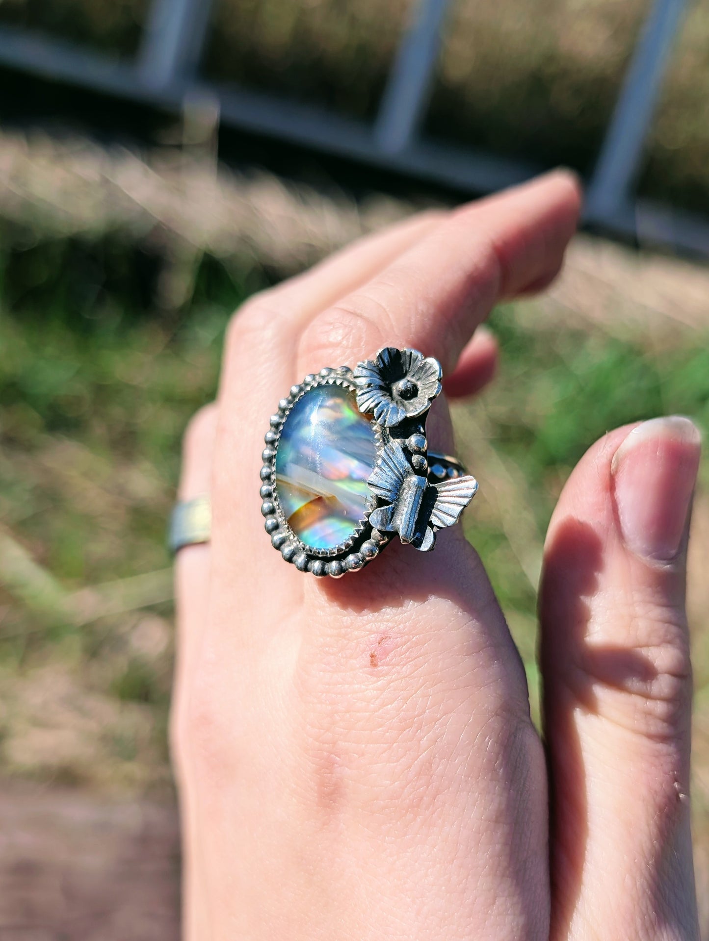 Montana/Abalone Butterfly Ring