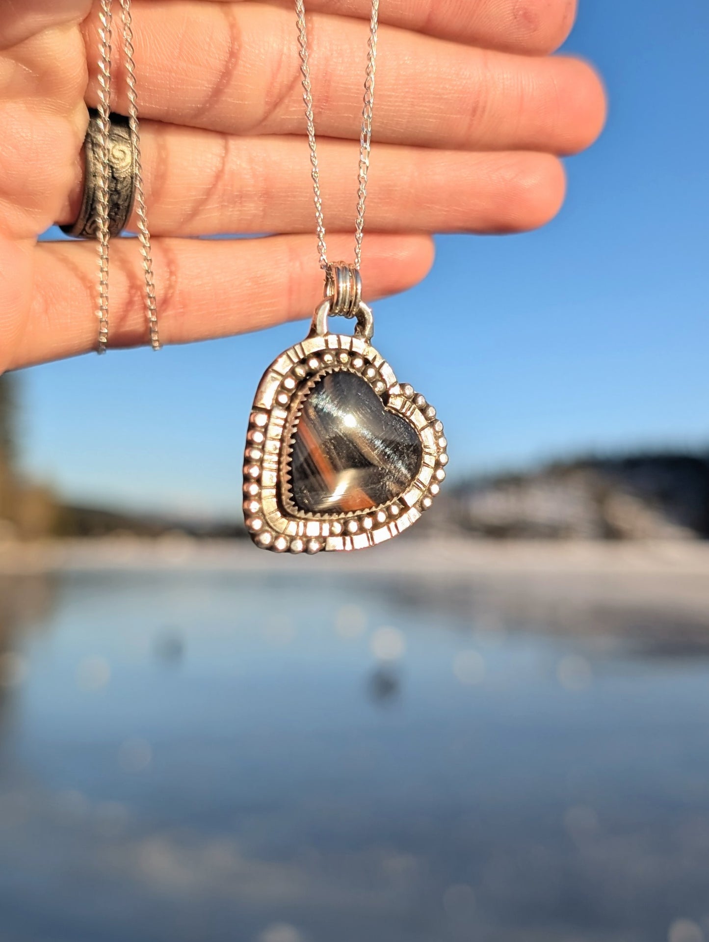 Obsidian Heart Pendant
