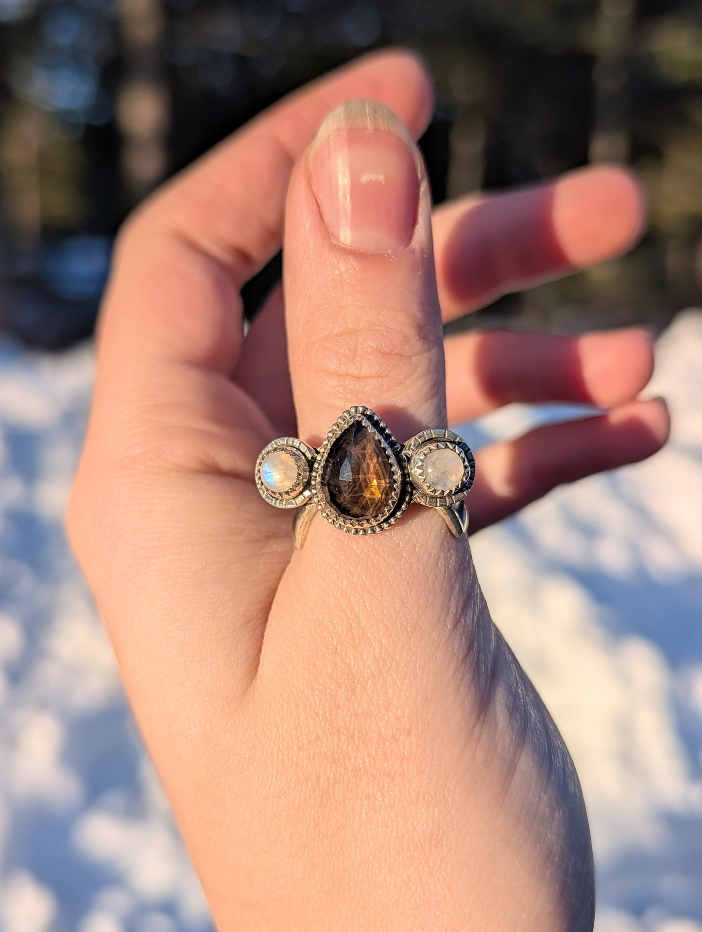 Dragon Smoky Quartz Ring