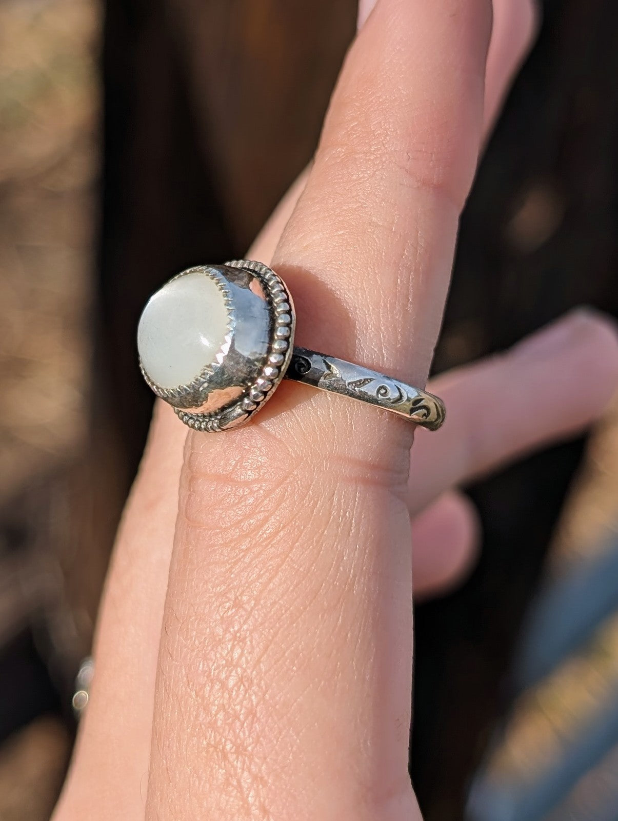 Moonstone Stacker Ring