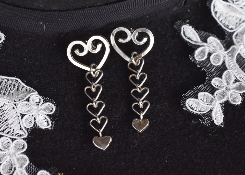Heart Chain Earrings