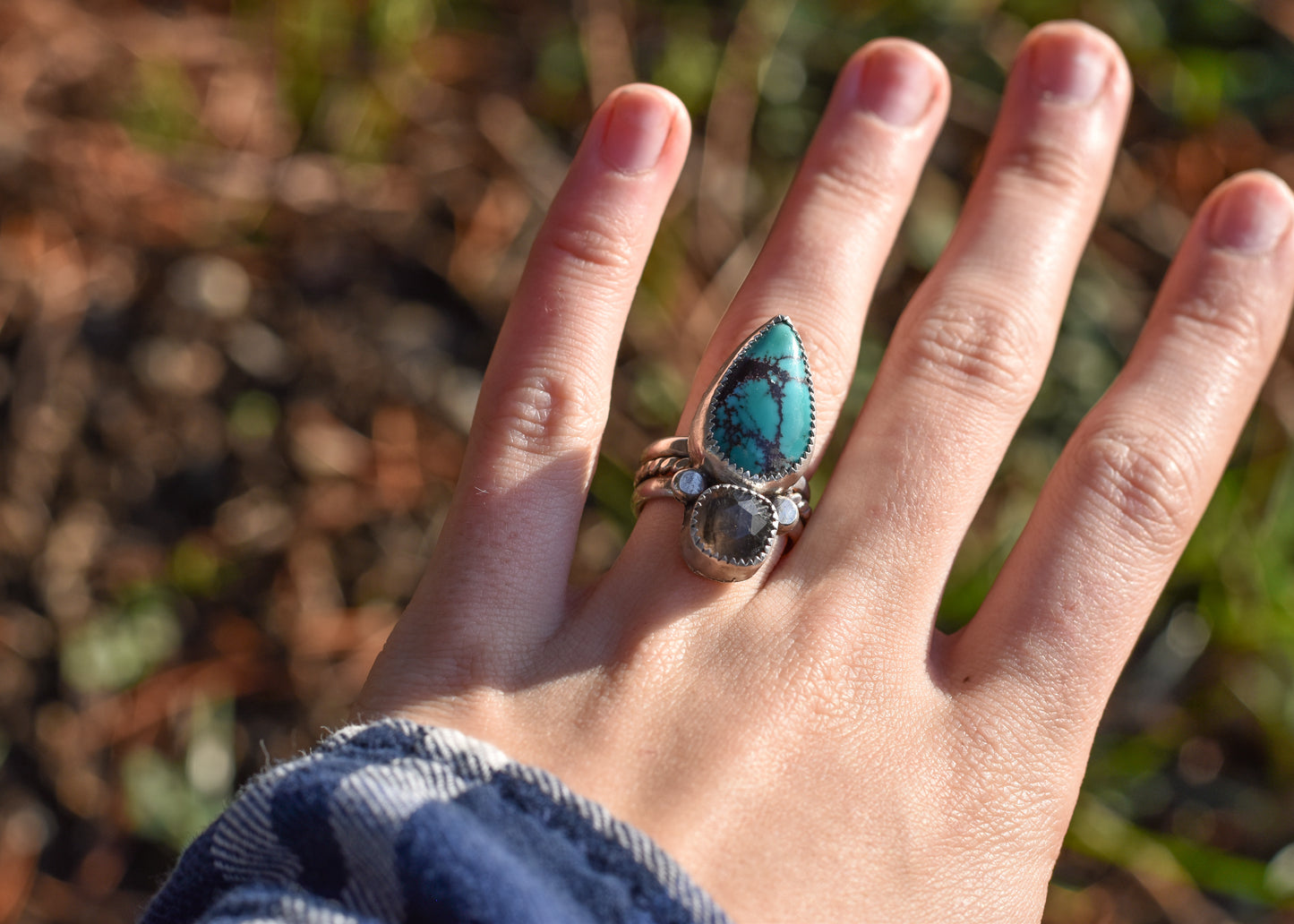 Turquoise Twist Ring