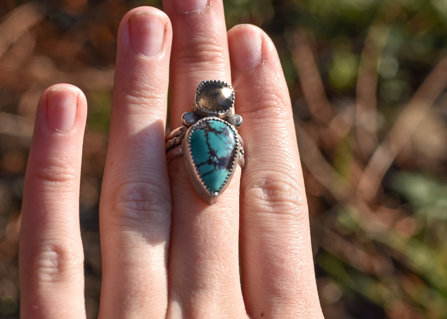 Turquoise Twist Ring