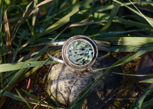 Montana Agate | Abalone Cuff