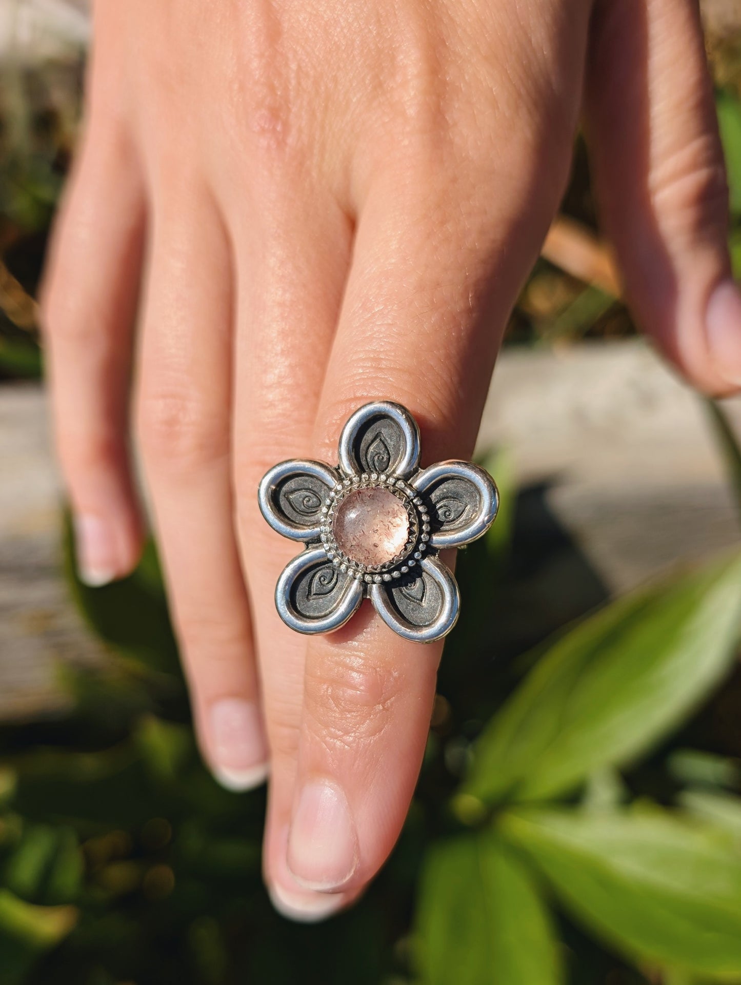 Strawberry Daisy Ring