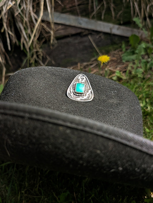 Chrysoprase Fern Hat Pin