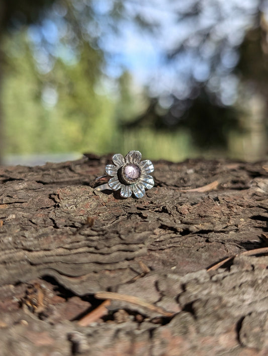 Chrysoprase Flower Ring