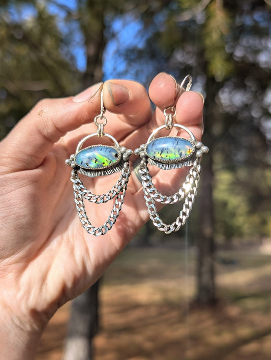 Montana/Abalone Chain Earrings