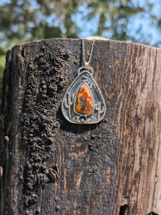 Marcasite Desert Pendant