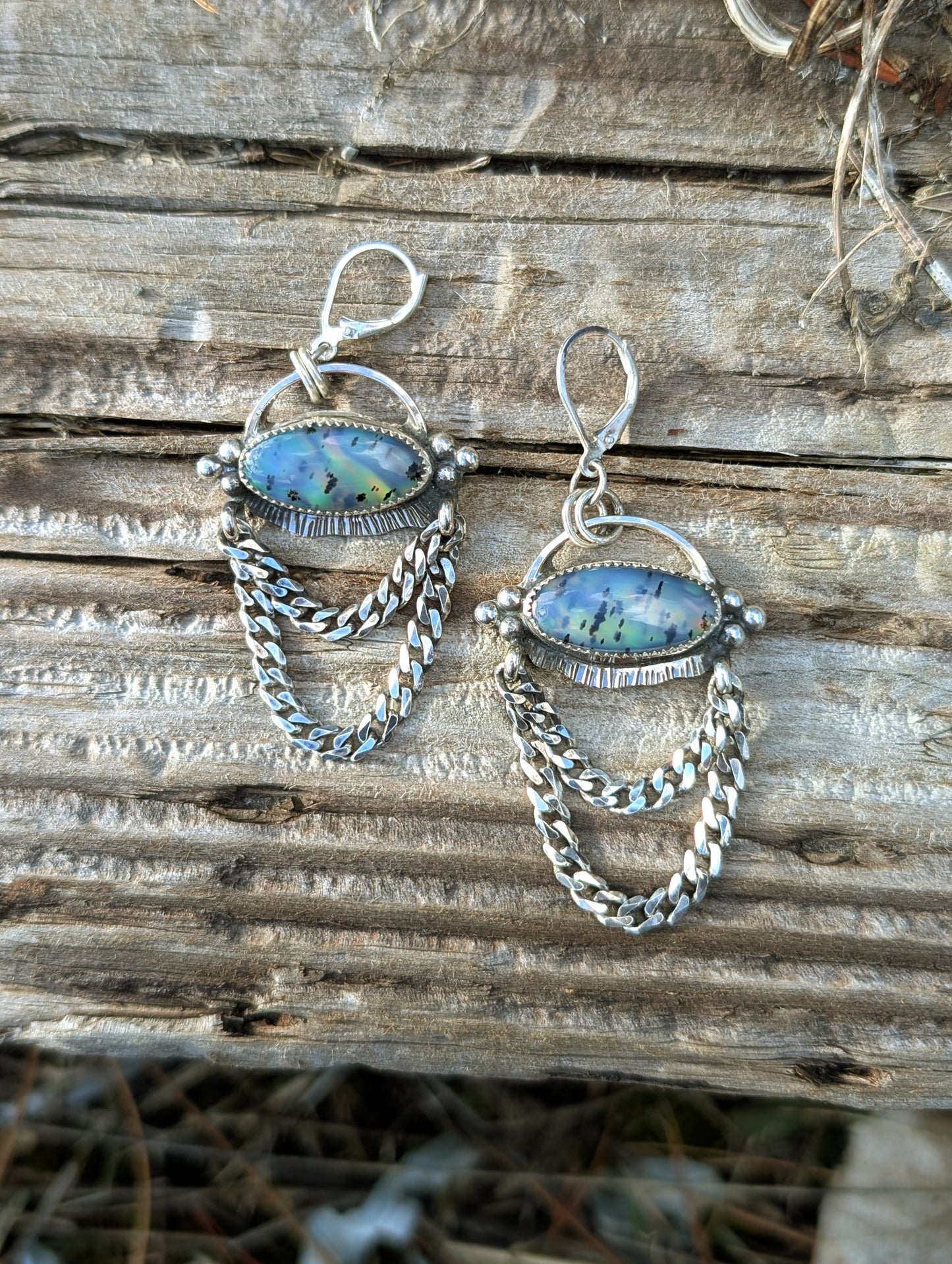 Montana/Abalone Chain Earrings
