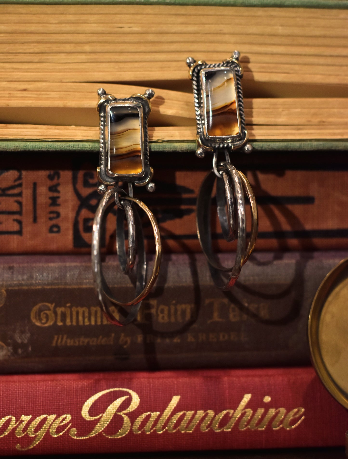 Montana Agate Balanchine Hoops