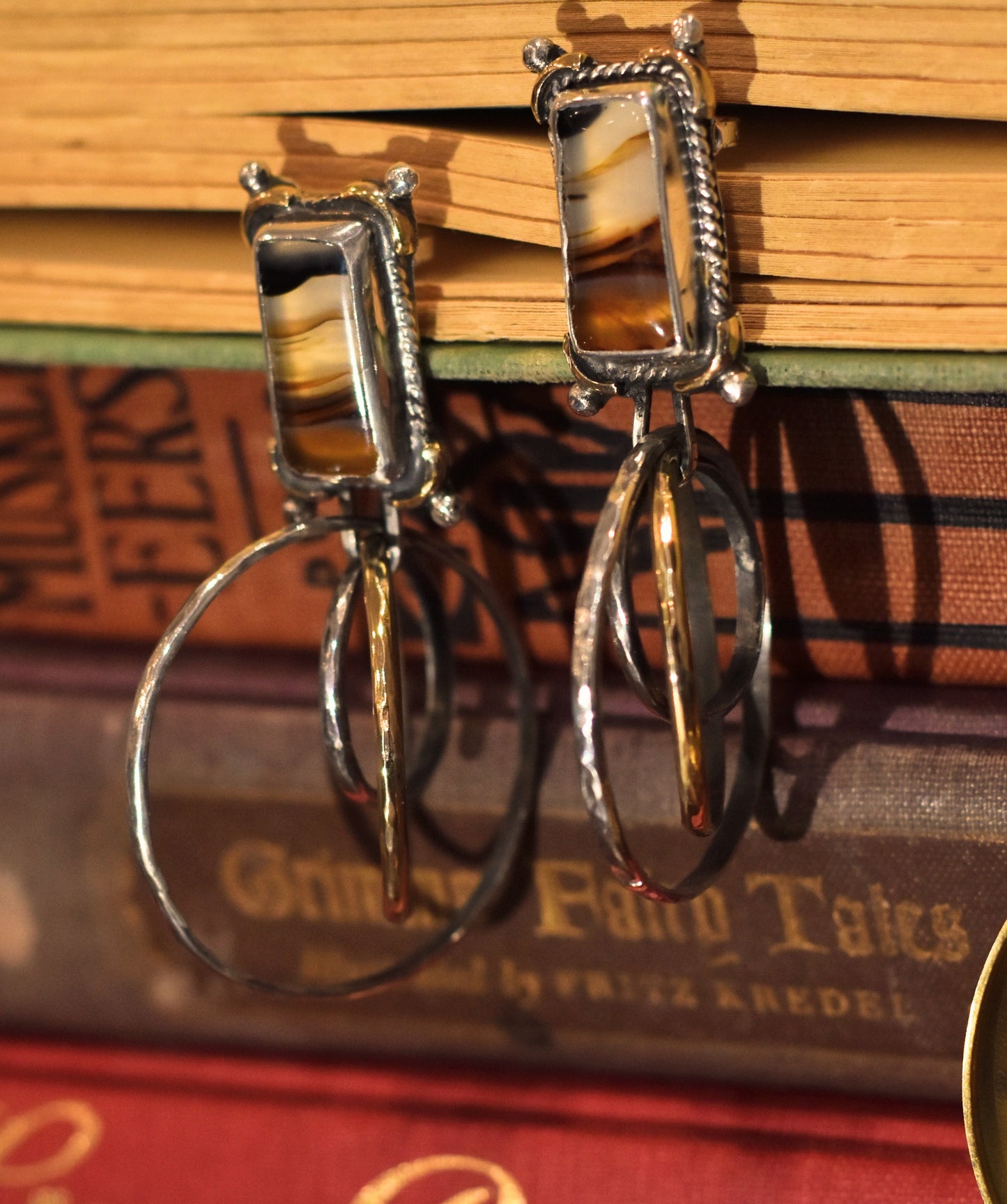 Montana Agate Balanchine Hoops