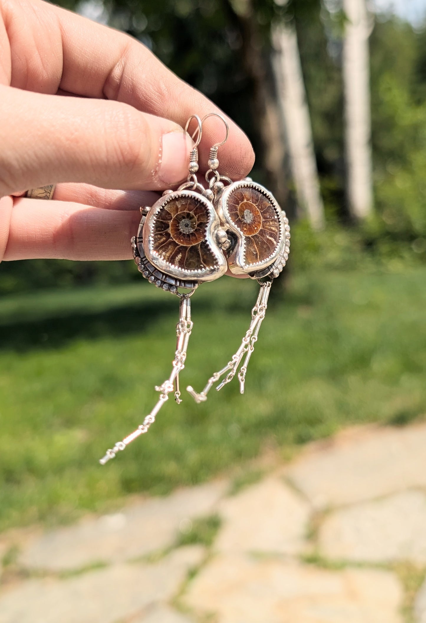 Beach Please Ammonite Earrings