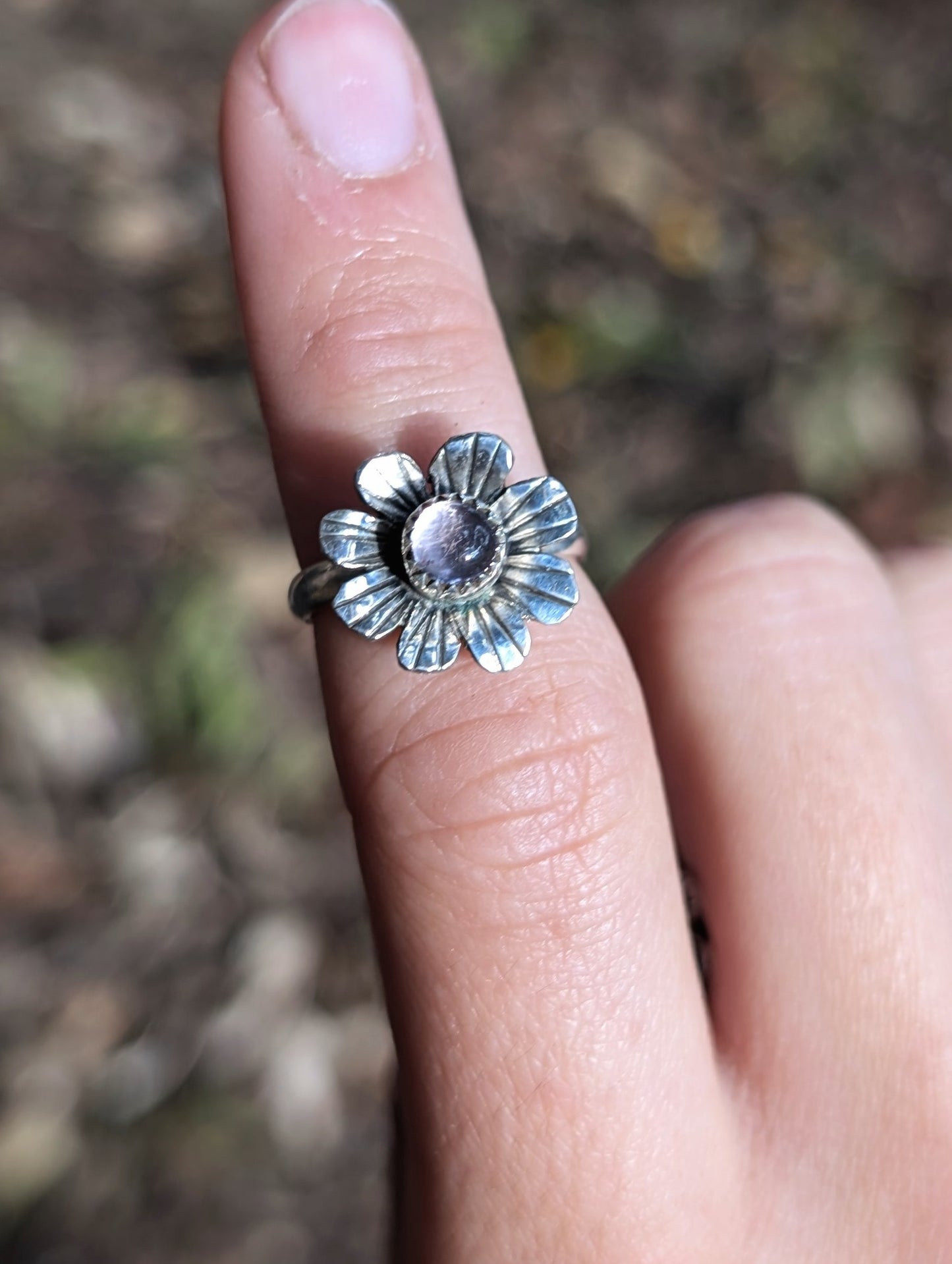 Chrysoprase Flower Ring