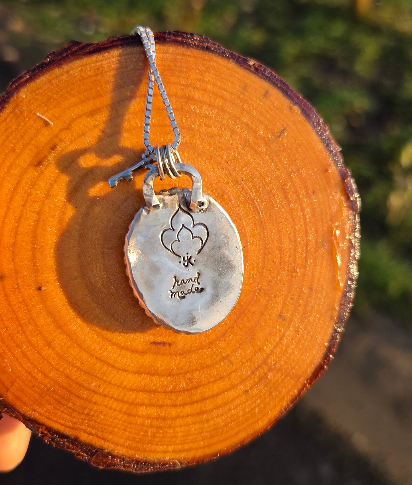 Montana agate Lock and Key necklace