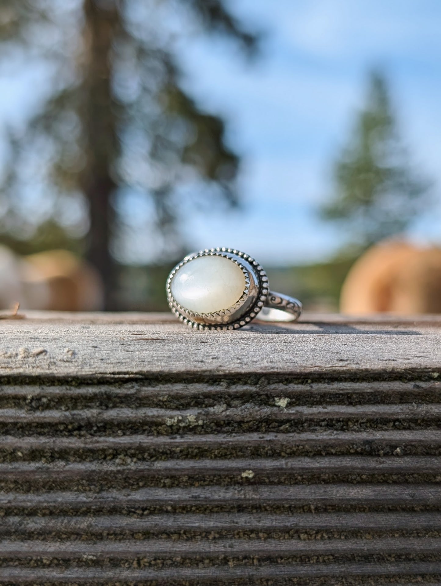 Moonstone Stacker Ring