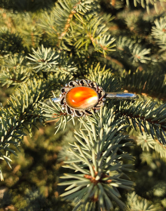 Montana agate curly Q cuff