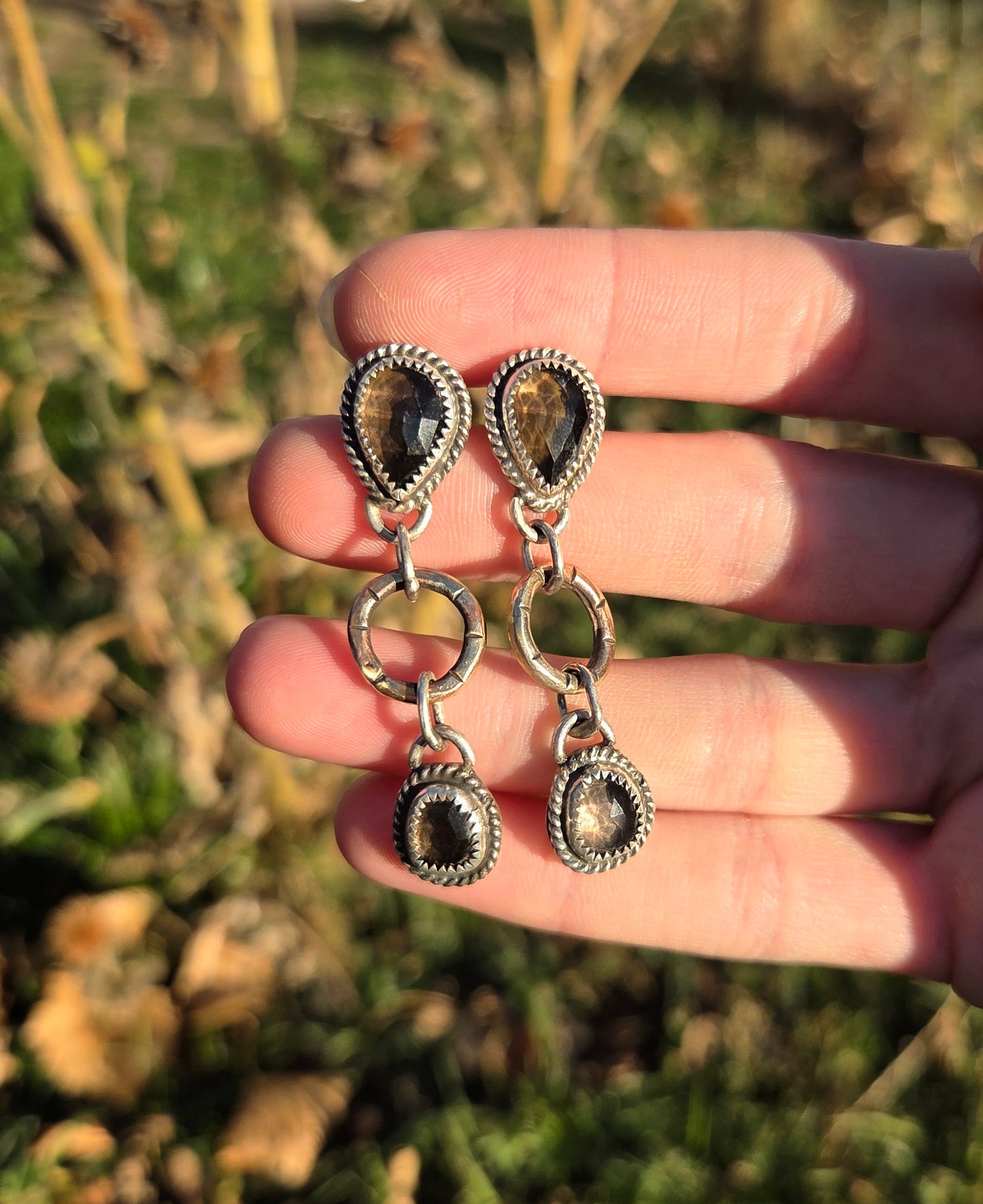 Smoky Quartz Dangle Earrings