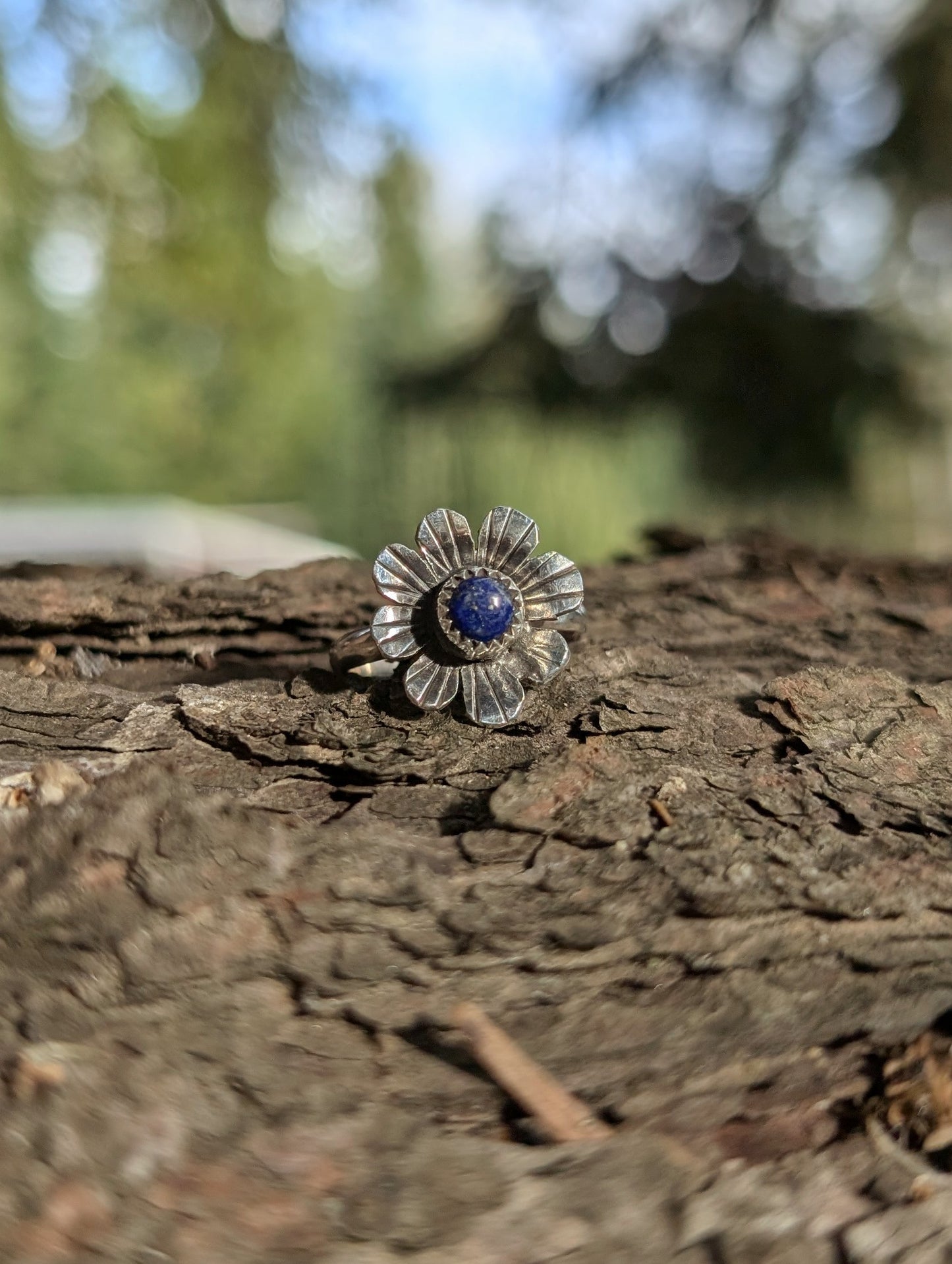 Lapis Flower Ring