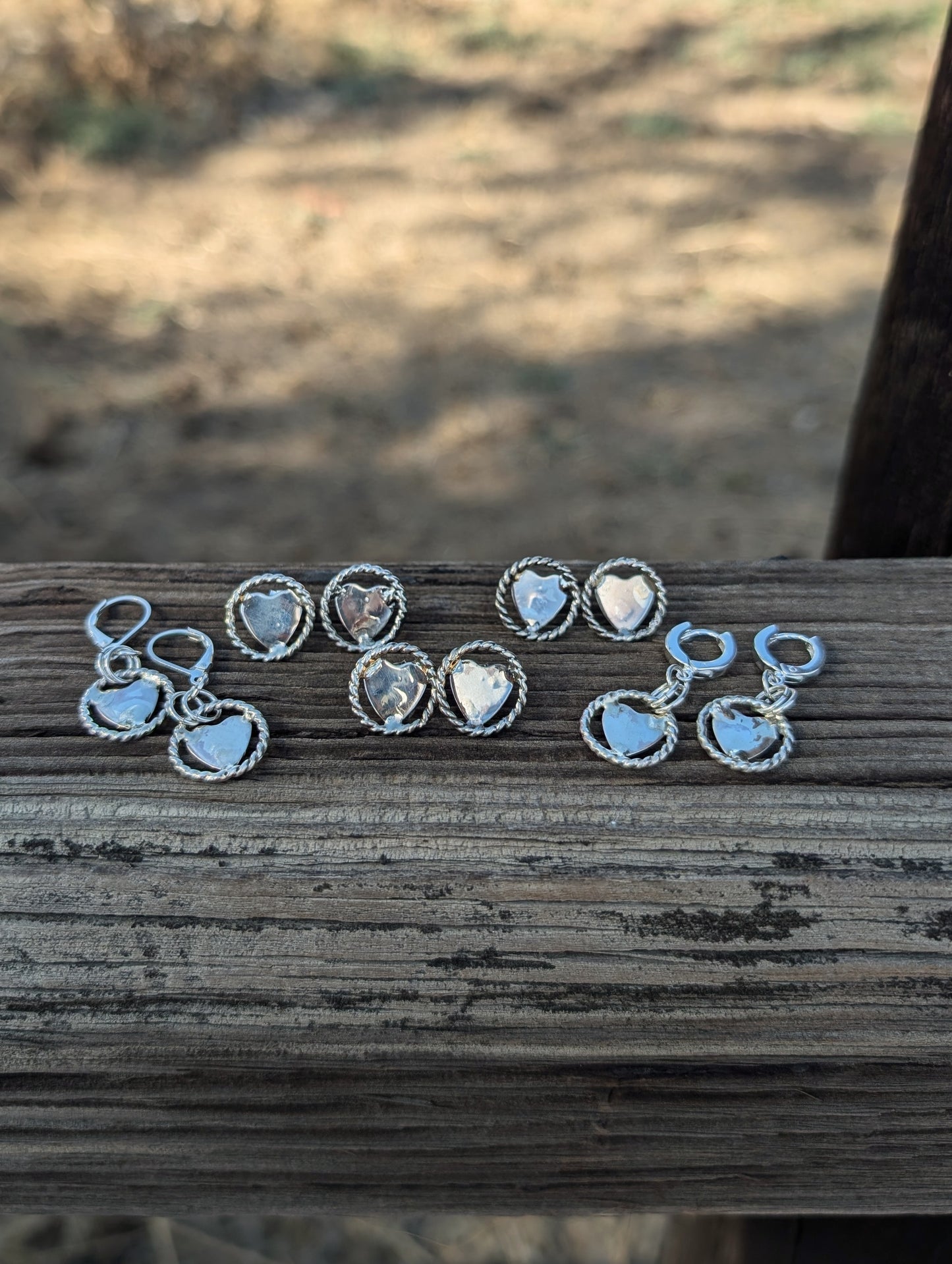 Country Heart Studs