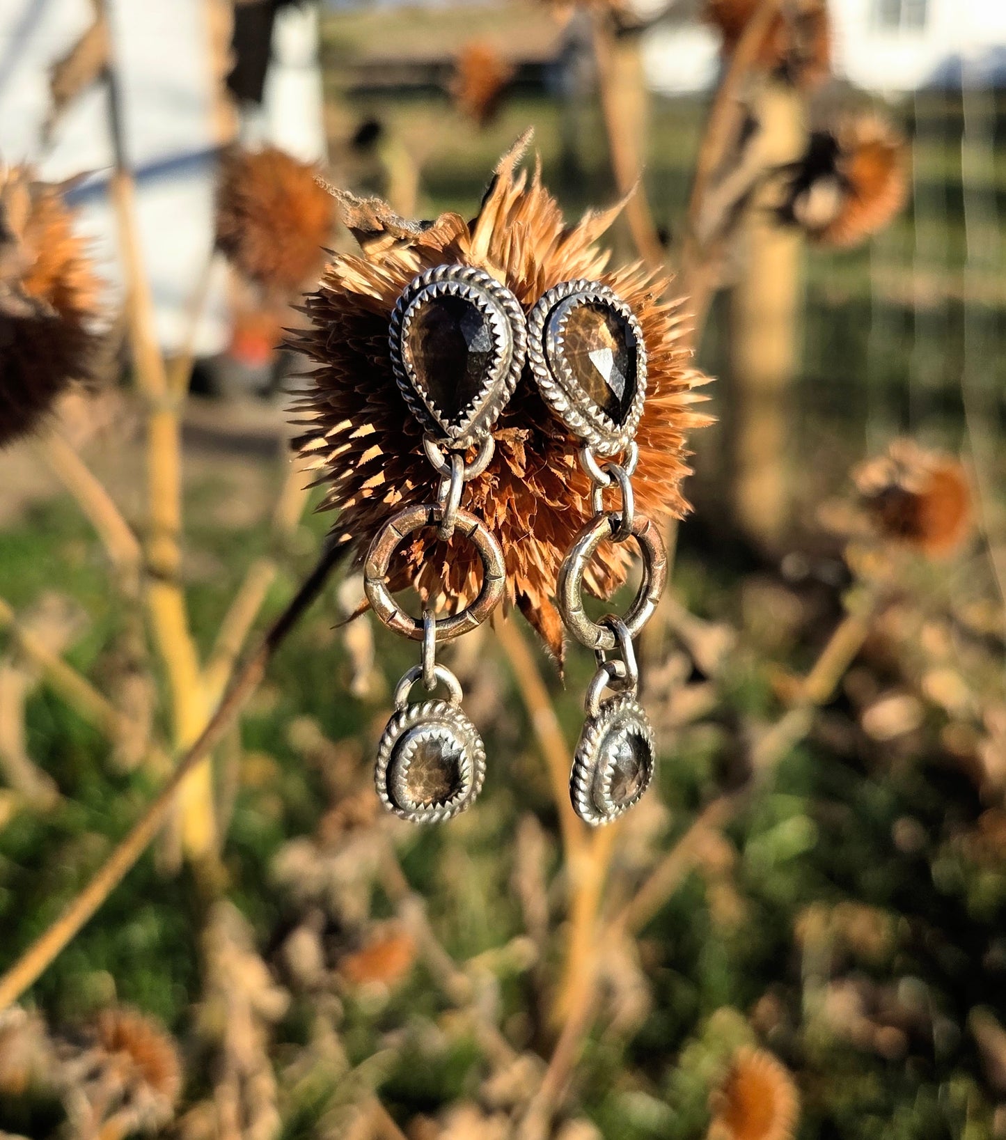 Smoky Quartz Dangle Earrings